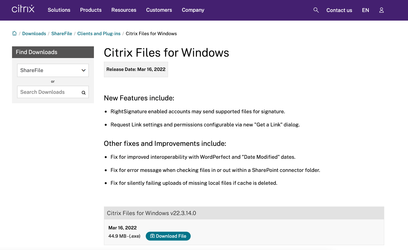 Citrix Files pro Windows