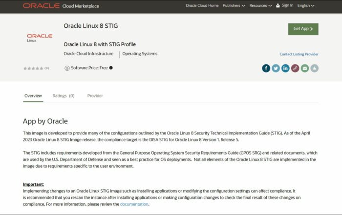 Obraz Oracle Linux 8 STIG je nyní k dispozici pro spuštění instancí rozšířeného bezpečnostního profilu Oracle Linux 8 na Oracle Cloud Infrastructure (OCI).