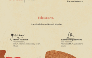 Oracle PartnerNetwork - Solutia s.r.o.