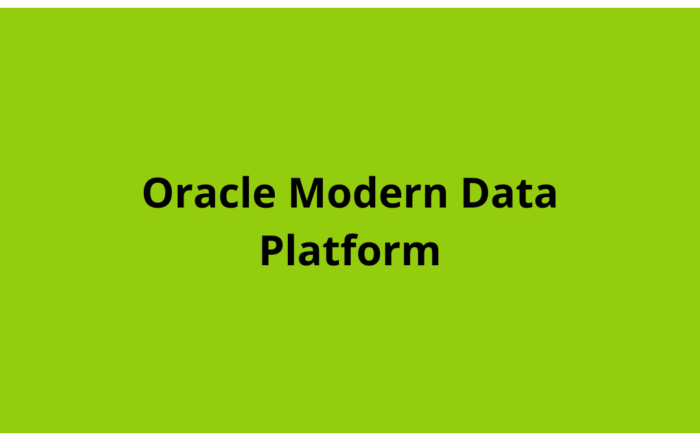 Oracle Modern Data Platform