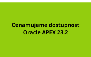 Oznamujeme dostupnost Oracle APEX 23.2