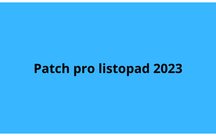 Patch pro listopad 2023