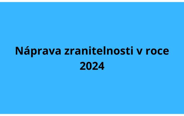 Náprava zranitelnosti v roce 2024