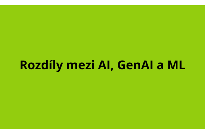 Rozdíly mezi AI, GenAI a ML