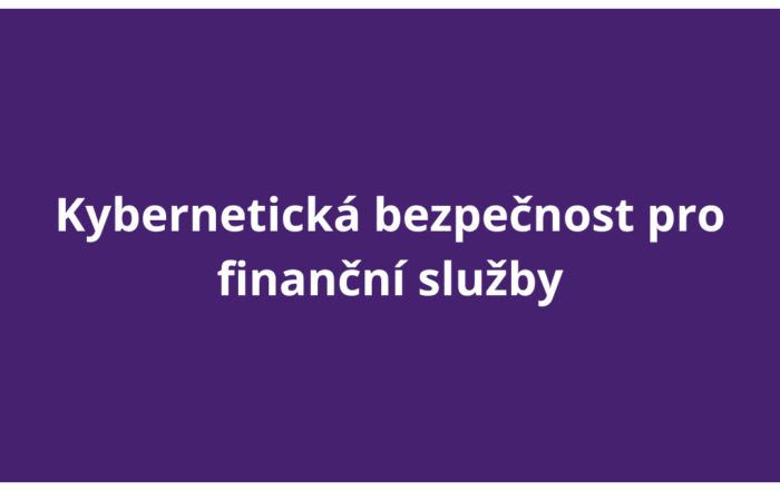 Kybernetická bezpečnost pro finanční služby