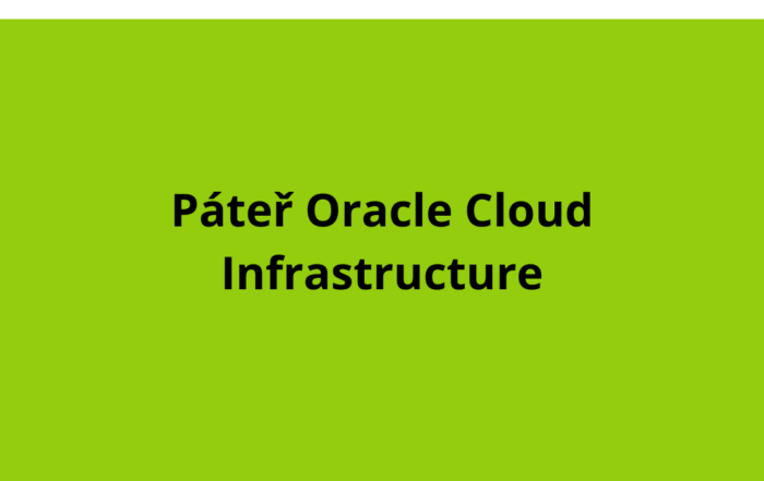 Páteř Oracle Cloud Infrastructure