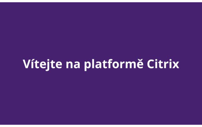 Vítejte na platformě Citrix