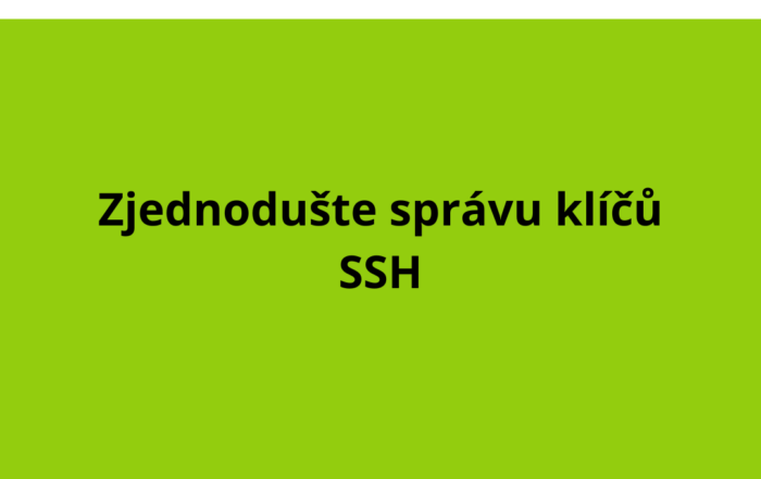 Zjednodušte správu klíčů SSH