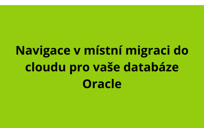 Navigace v místní migraci do cloudu pro vaše databáze Oracle