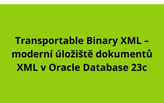 Transportable Binary XML – moderní úložiště dokumentů XML v Oracle Database 23c