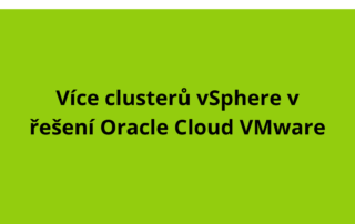 Více clusterů vSphere v řešení Oracle Cloud VMware