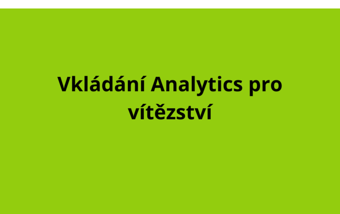 Vkládání Analytics pro vítězství