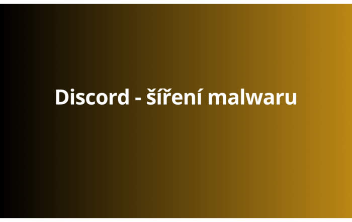 Discord k šíření malwaru
