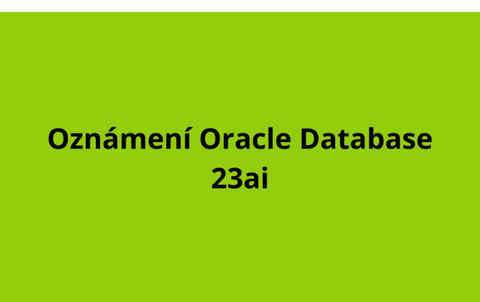 Oznámení Oracle Database 23ai
