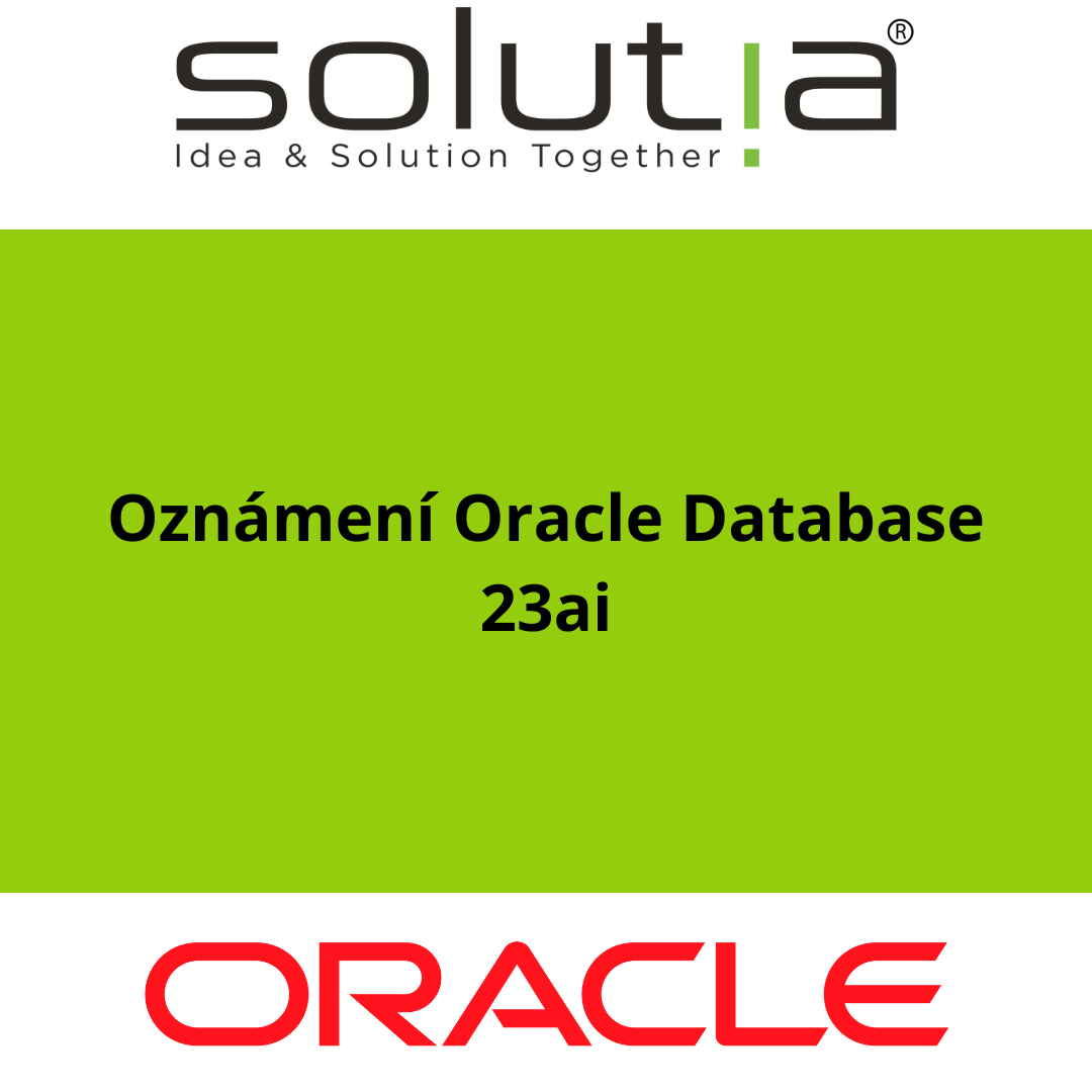 Oznámení Oracle Database 23ai