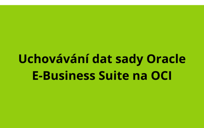 Uchovávání dat sady Oracle E-Business Suite na OCI