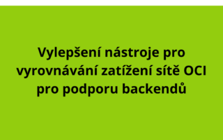 Vylepšení nástroje pro vyrovnávání zatížení sítě OCI pro podporu backendů