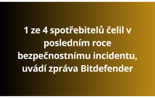 1 ze 4 spotřebitelů čelil v posledním roce bezpečnostnímu incidentu, uvádí zpráva Bitdefender