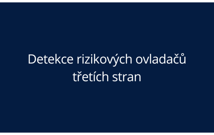 Detekce rizikových ovladačů třetích stran