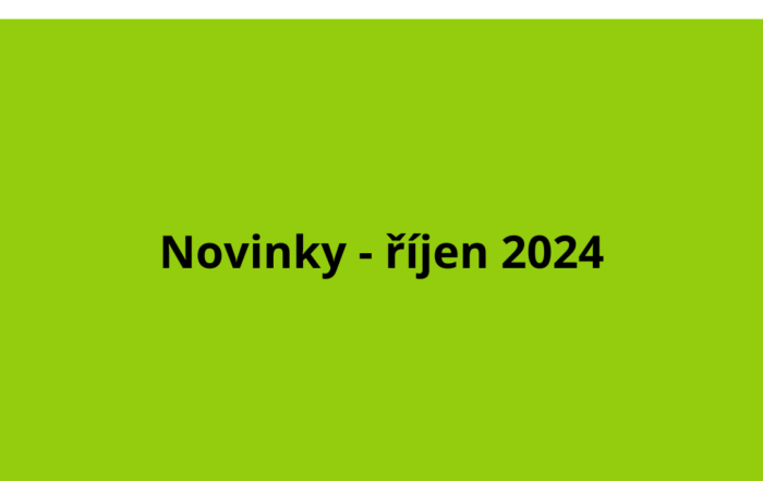 Novinky - říjen 2024