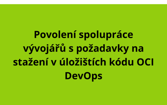 Povolení spolupráce vývojářů s požadavky na stažení v úložištích kódu OCI DevOps