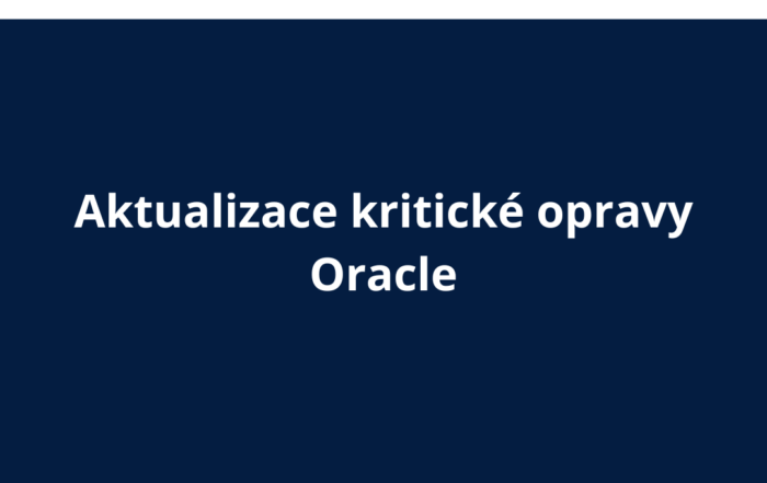 Aktualizace kritické opravy Oracle