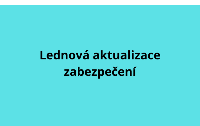 lednová aktualizace zabezpečení