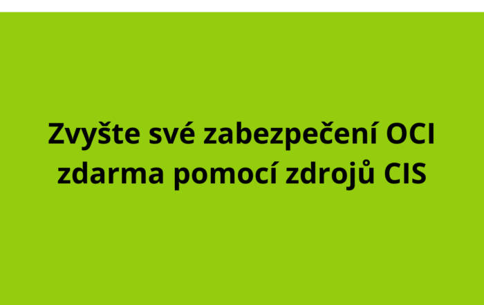 Zvyšte své zabezpečení OCI zdarma pomocí zdrojů CIS