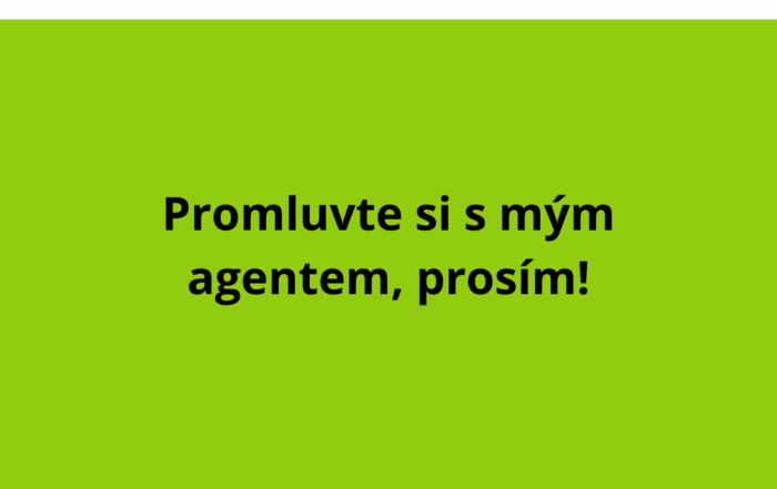 Promluvte si s mým agentem, prosím!