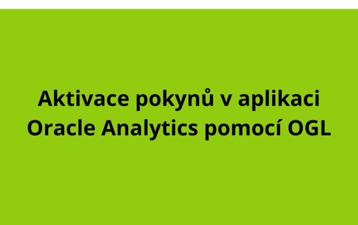 Aktivace pokynů v aplikaci Oracle Analytics pomocí OGL