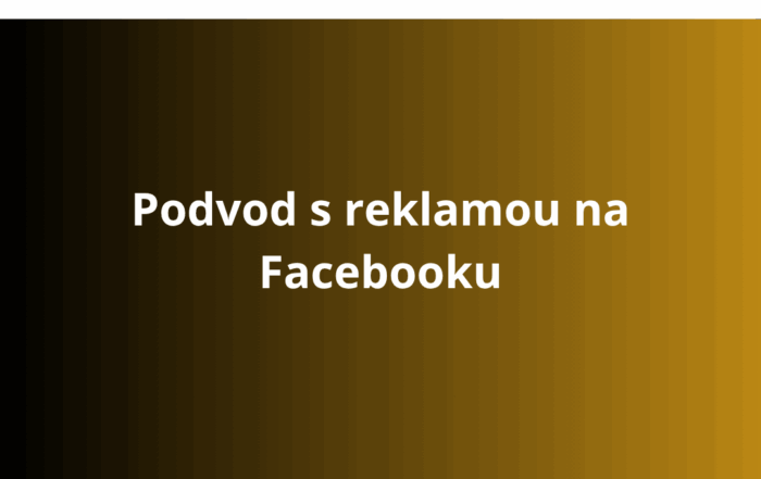 Podvod s reklamou na Facebooku