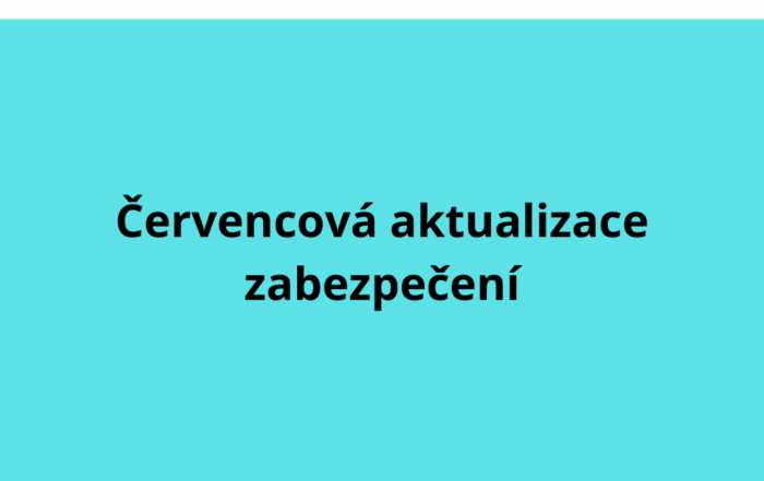 Červencová aktualizace zabezpečení