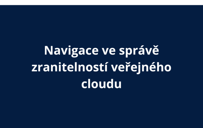 Navigace ve správě zranitelností veřejného cloudu