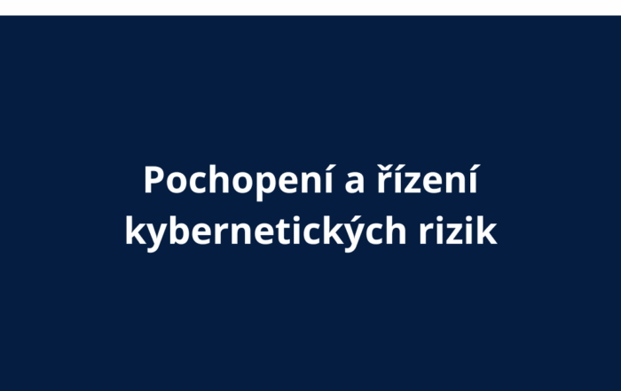 Pochopení a řízení kybernetických rizik