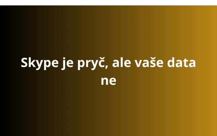 Skype je pryč, ale vaše data ne