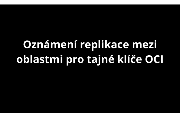 Oznámení replikace mezi oblastmi pro tajné klíče OCI