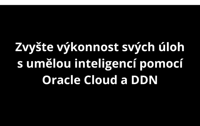 Zvyšte výkonnost svých úloh s umělou inteligencí pomocí Oracle Cloud a DDN
