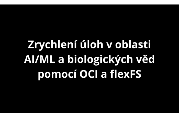 Zrychlení úloh v oblasti AI/ML a biologických věd pomocí OCI a flexFS