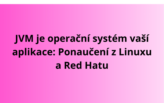 JVM je operační systém vaší aplikace: Ponaučení z Linuxu a Red Hatu