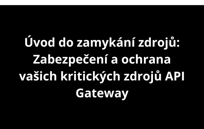 Úvod do zamykání zdrojů: Zabezpečení a ochrana vašich kritických zdrojů API Gateway