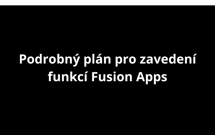 Podrobný plán pro zavedení funkcí Fusion Apps
