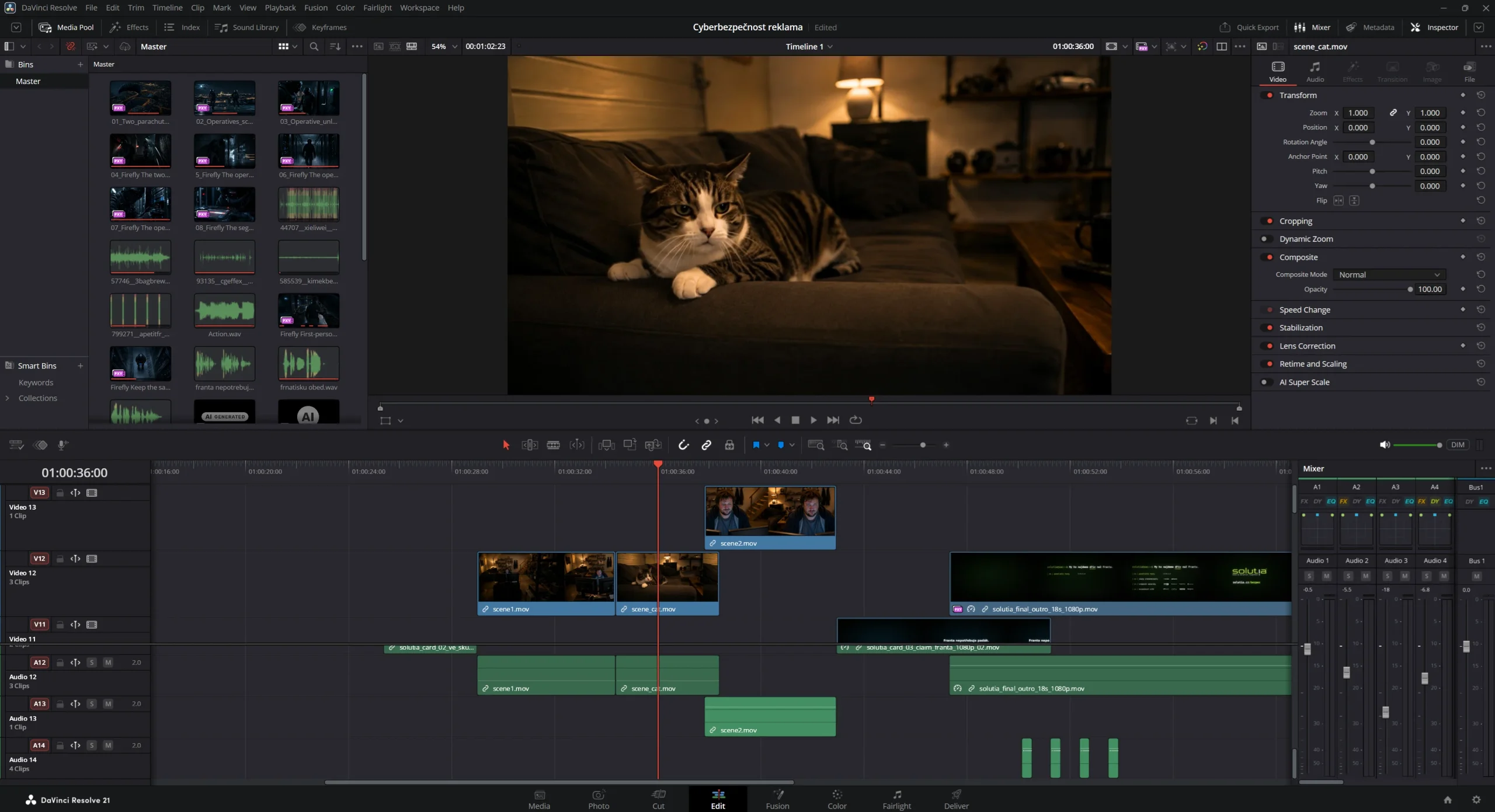 Ukázka DaVinci Resolve